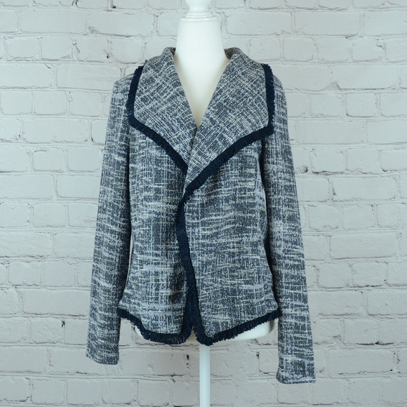 NWT RACHEL ZOE Tweed & Fringe Blazer - Picture 2 of 8